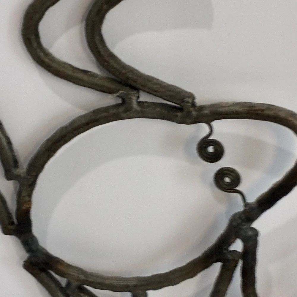Rustic Metal Frog Wall Hook‎ Hand Forged Iron Key Holder Towel Robe Whimsical